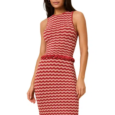 Solid & Striped The Diana Wavy Stripe Sleeveless Top In Brown