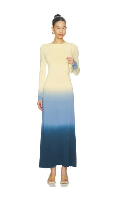 Solid & Striped The Dora Dress In Danish Butter & Deep Canal