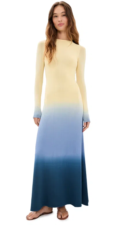 Solid & Striped The Dora Dress Danish Butter/deep Canal