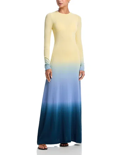 Solid & Striped The Dora Ombre Long Sleeve Dress In Multi