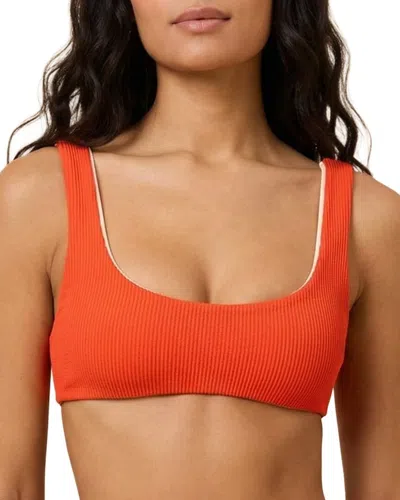 Solid & Striped The Elle Reversible Top In Animal Print