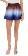 Solid & Striped The Emery Shorts Twilight/raisin Brown In Blue