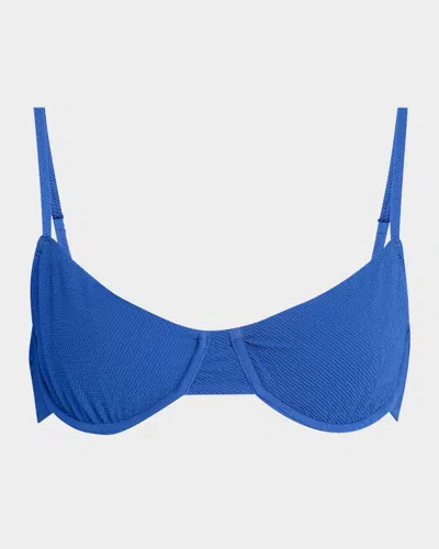 Solid & Striped The Eva Bikini Top In Blue