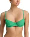 Solid & Striped The Eva Underwire Bikini Top In Green