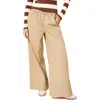 Solid & Striped The Flynn Stretch Cotton Drawstring Wide Leg Pants In Neutral