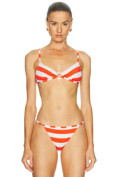 Solid & Striped The Gaia Bikini Top In Red