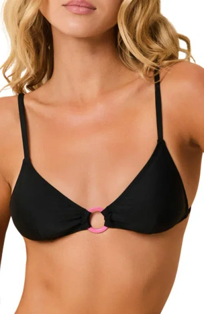 Solid & Striped The Gaia Ring Bikini Top In Black