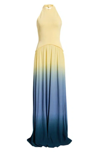 Solid & Striped The Halter Soglio Maxi Dress In Multi
