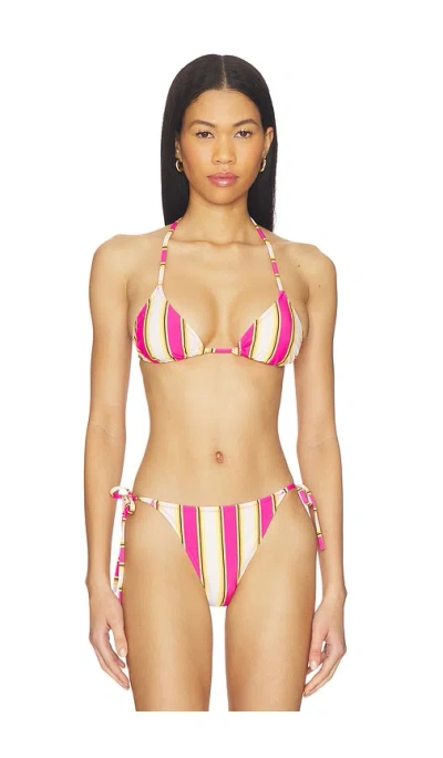 Solid & Striped The Iris Bikini Top In Pink