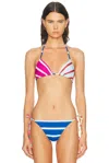 Solid & Striped The Iris Reversible Bikini Top In Multi
