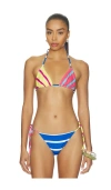 Solid & Striped The Iris Reversible Bikini Top In Multi