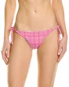 Solid & Striped The Iris Reversible String Bikini Bottom In Pink