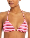 Solid & Striped The Iris String Bikini Top In Pink Multi