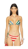 Solid & Striped The Iris Stripe Triangle Bikini Top