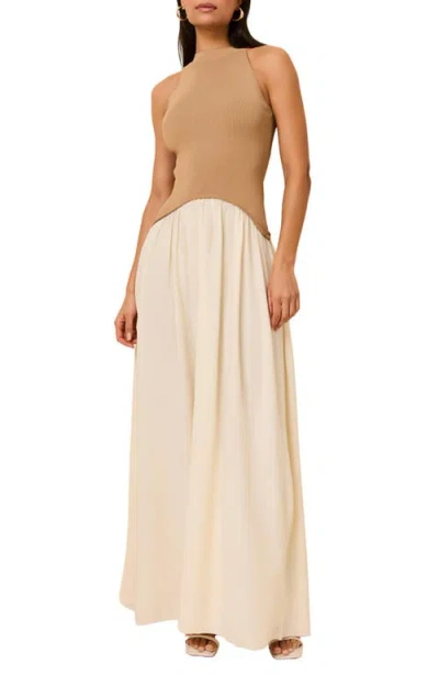 Solid & Striped The Isola Sleeveless Maxi Dress In Brown