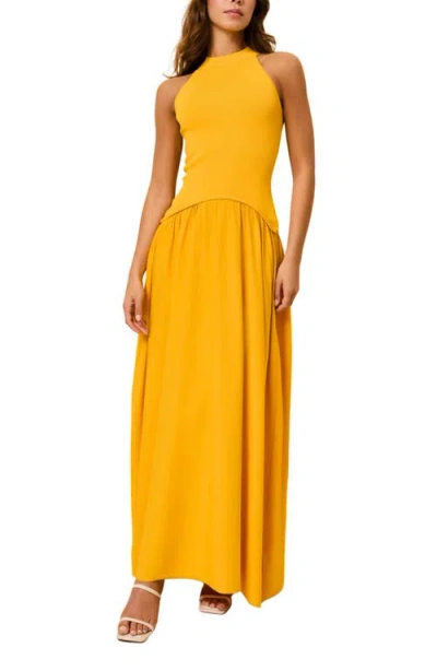 Solid & Striped The Isola Sleeveless Maxi Dress In Yellow