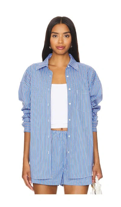 Solid & Striped The Jancy Blouse In French Navy Stripe