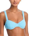 Solid & Striped The Lilo Bikini Top In Blue