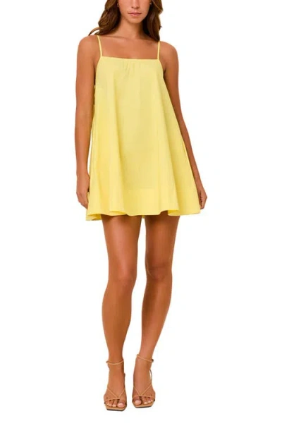 Solid & Striped The Lindsay Sleeveless Trapeze Minidress In Yellow