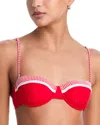 Solid & Striped The Liora Underwire Bikini Top In Red