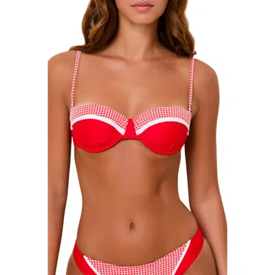 Solid & Striped The Liora Underwire Bikini Top In Red