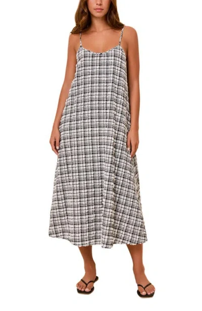 Solid & Striped The Lois Check Sleeveless Maxi Dress In Multi