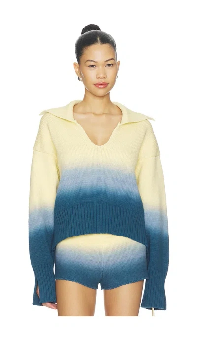 Solid & Striped The Lola Pullover In Danish Butter & Deep Canal