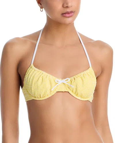 Solid & Striped The Lolita Bikini Top In Yellow
