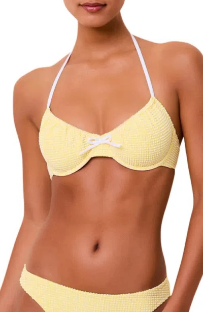 Solid & Striped The Lolita Halter Bikini Top In Yellow