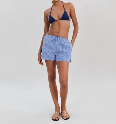 Solid & Striped The Loretto Short In French Navy Stripe In Blue