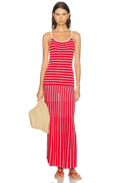 Solid & Striped The Lottie Dress In Red