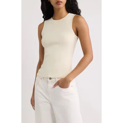Solid & Striped The Lucerne Ribbed Tank In White