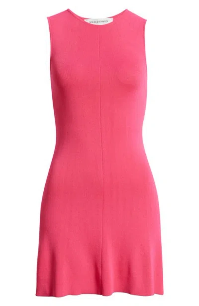 Solid & Striped The Lucerne Sleeveless Knit Minidress In Pink