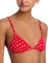 Solid & Striped The Lulu Bikini Top In Red