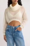 Solid & Striped The Modella Crop Turtleneck Sweater In Multi