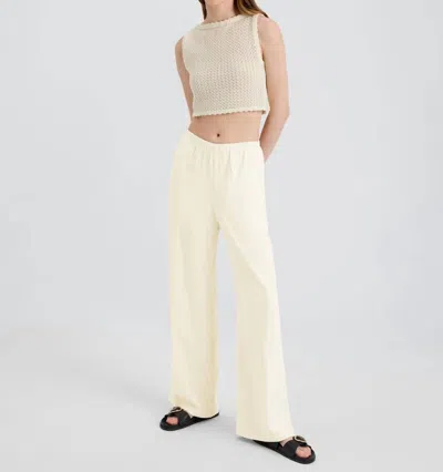 Solid & Striped The Monaco Pant In Ecru In Gray