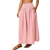 Solid & Striped The Noreen Cotton Maxi Skirt In Pink