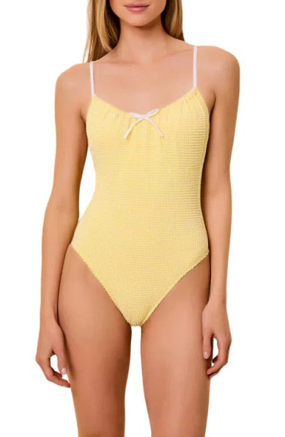 Solid & Striped The Orla One Piece Swimsuit In Yellow