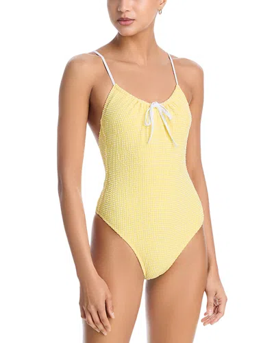 Solid & Striped The Orla One Piece Swimsuit In Yellow