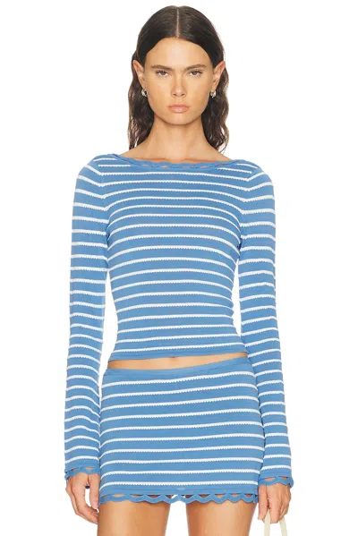 Solid & Striped The Penelope Top In Blue