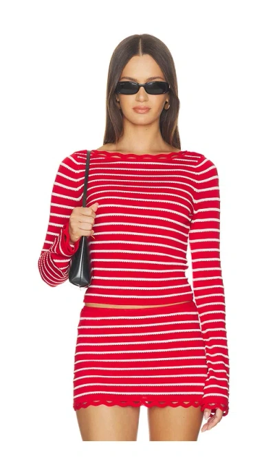Solid & Striped The Penelope Top In Red