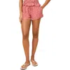 Solid & Striped The Remi Shell Print Drawstring Shorts In Pink