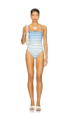 Solid & Striped The Renna Reversible One Piece In Blue