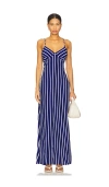 Solid & Striped Rosetta Dress In Block Blue In Blue