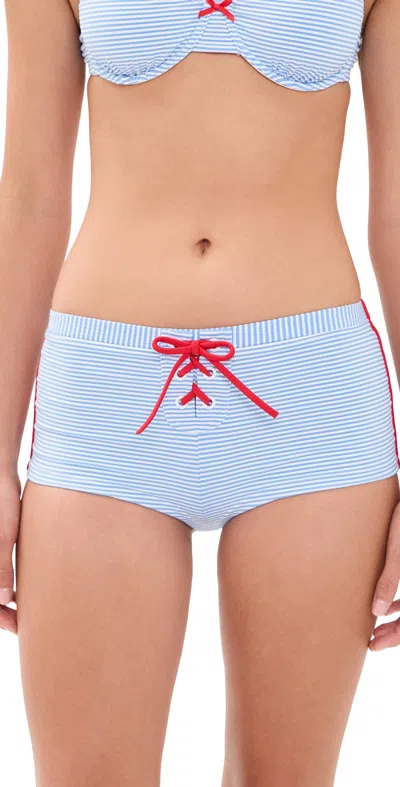 Solid & Striped The Sabra Bikini Shorts Marina Blue