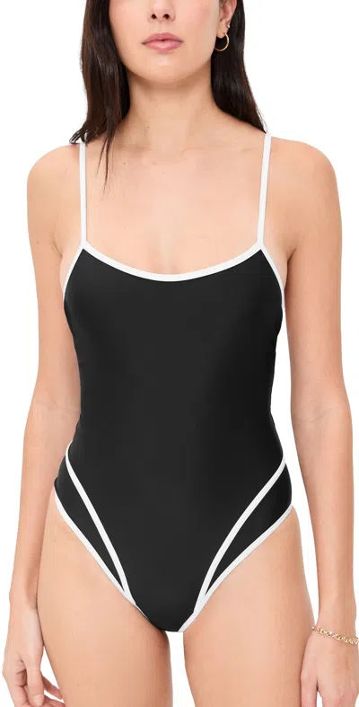 Solid & Striped The Sawyer One Piece Noir In Black