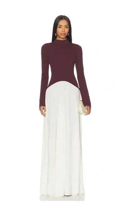 Solid & Striped The Soglio Dress In Burgundy
