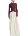Solid & Striped The Soglio Long Sleeve Maxi Swetter Dress In White