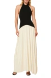 Solid & Striped The Soglio Halter Maxi Dress In Black