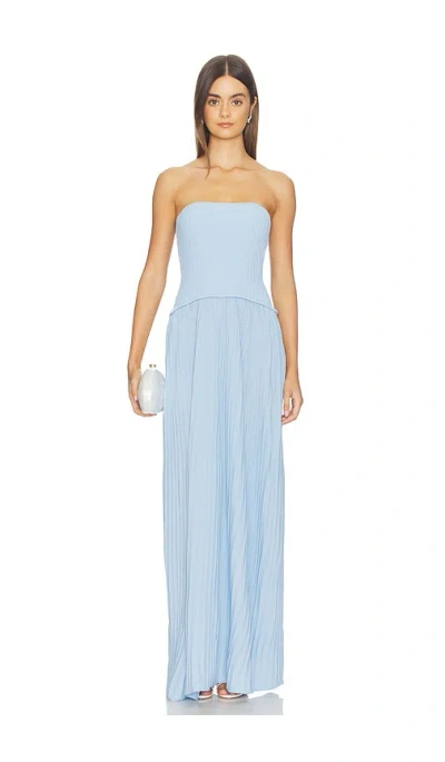 Solid & Striped The Strapless Soglio Dress In Blue